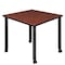 Regency Kee Mobile Tables, 42 W, 42 L, 29 H, Wood, Metal Top, Cherry TBMC4242CHBK - alternate 1